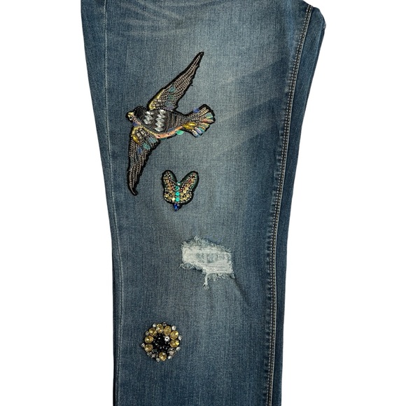 VTG VINTAGE AMERICA BLUES EMBELLISHED DENIM JEANS RARE AND GREAT CONDITION - Picture 5 of 15